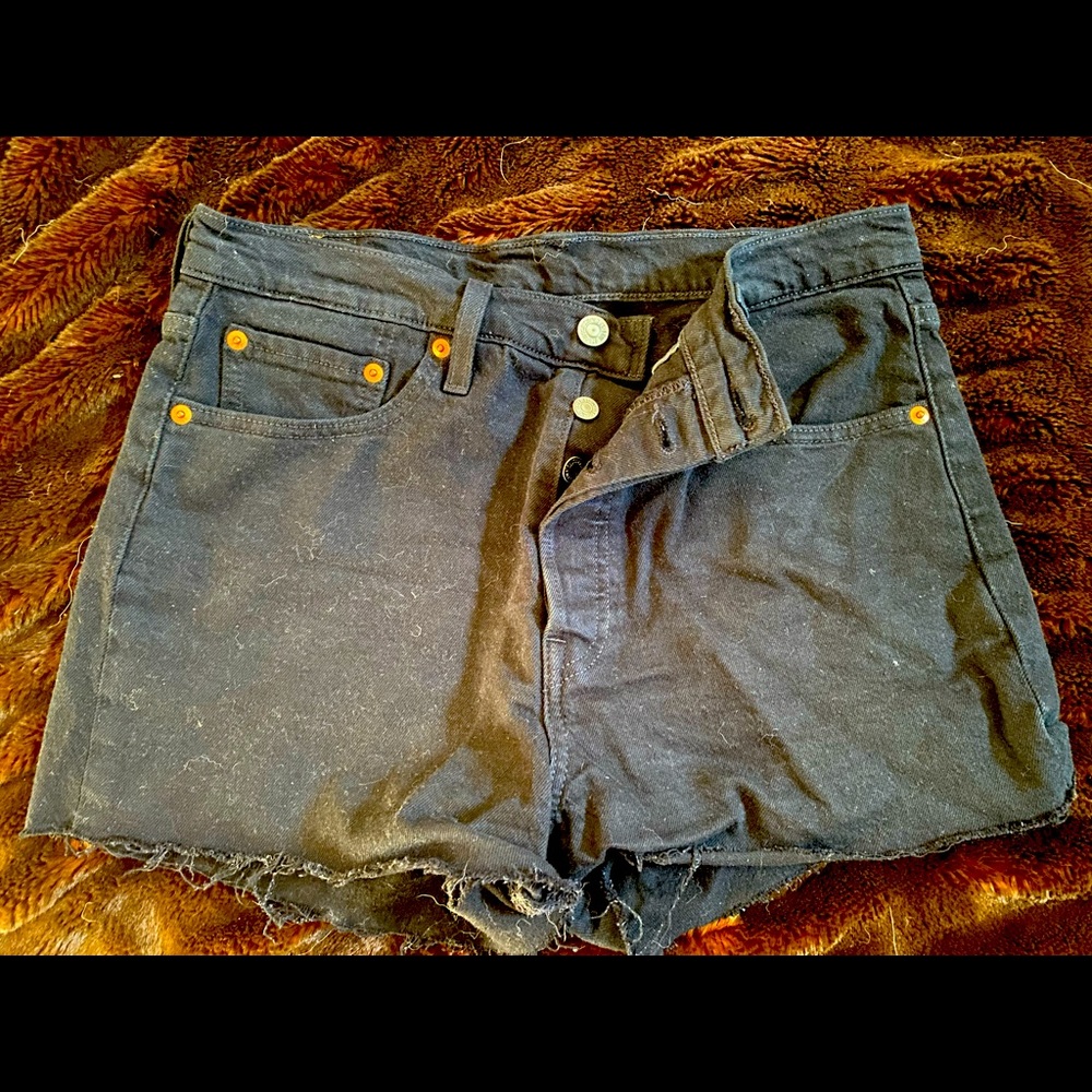 Levi’s 501 high rise shorts- Black